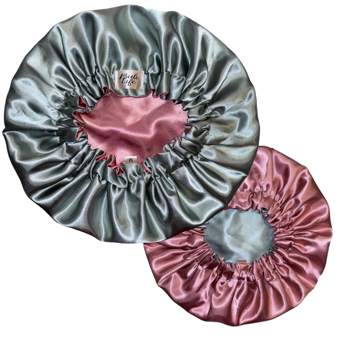 Sage & Mauve Reversible Bonnet