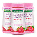 Nature's Bounty Optimal Solutions Hair, Skin & Nails Vitamin Gummies With Biotin, 2500 Mcg, Strawberry
