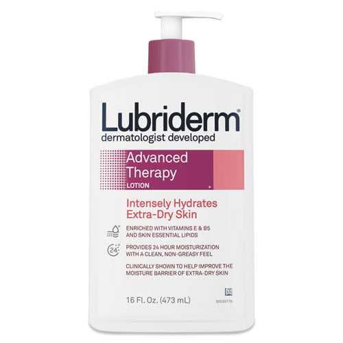 Lubriderm Pfizer Consumer Healthcare 48322EA Lo��o Hidratante Para M�os E Corpo Hidratante De 16 Oz De Terapia Avan�ada, Frasco De Bomba