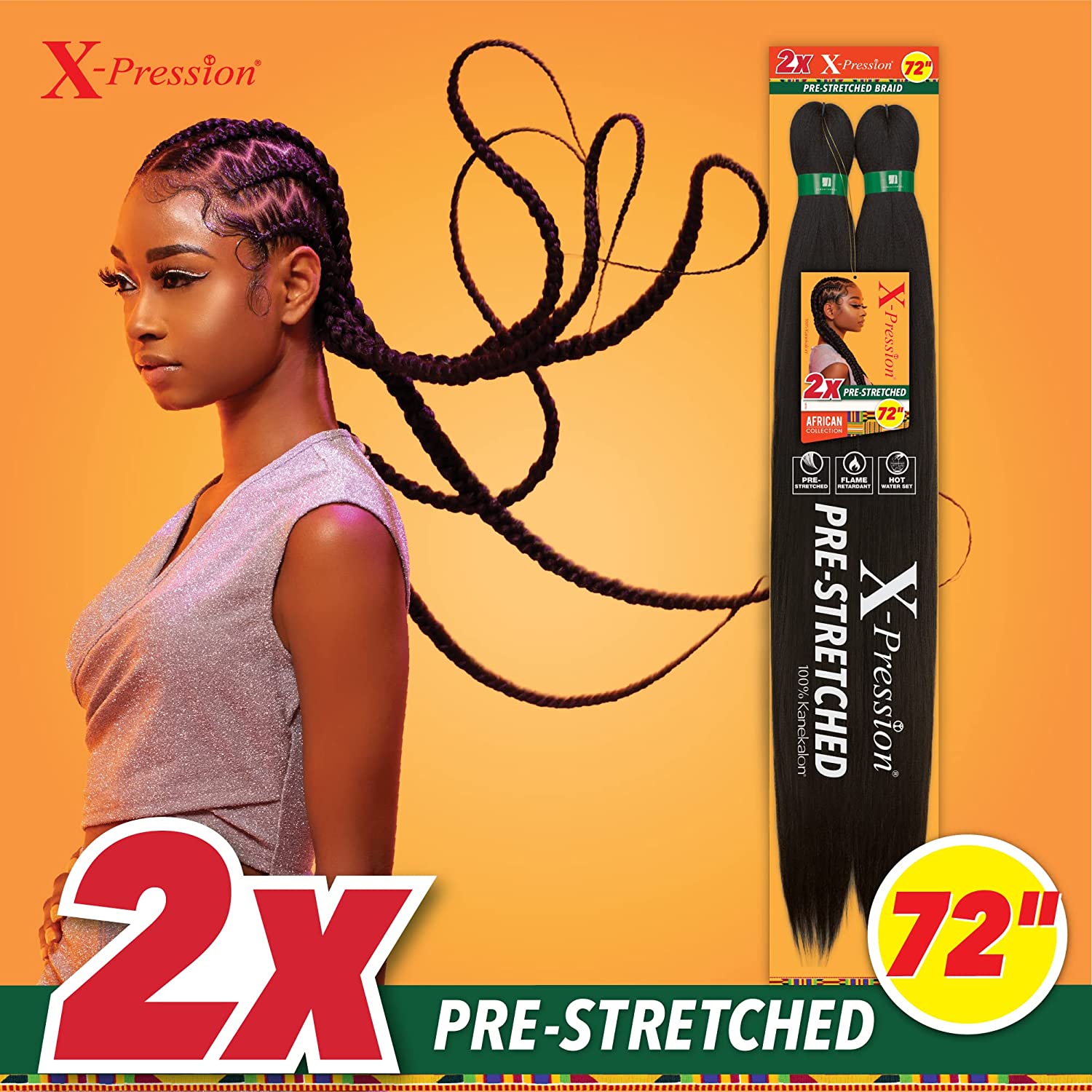 X-Pression 2X Braiding Hair 72 in