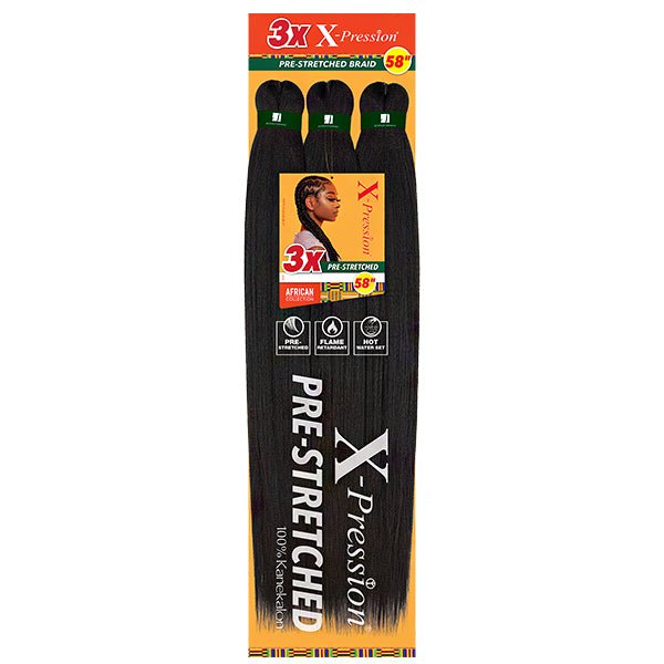 X-Pression 3X Pre-Stretched Braiding Hair 58 in