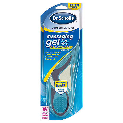 Dr. Scholl's Comfort And Energy Massaging Gel Insoles For Women, Size 6-10, 1 Pair