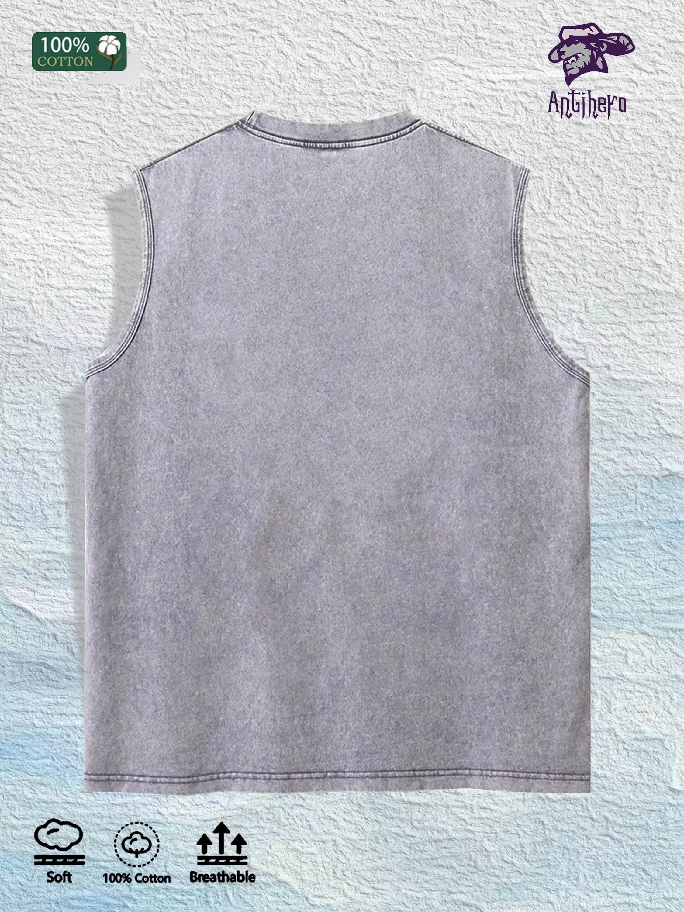 Faith Graphic Washed Vest US Warehouse 3 Colors Cotton Tank