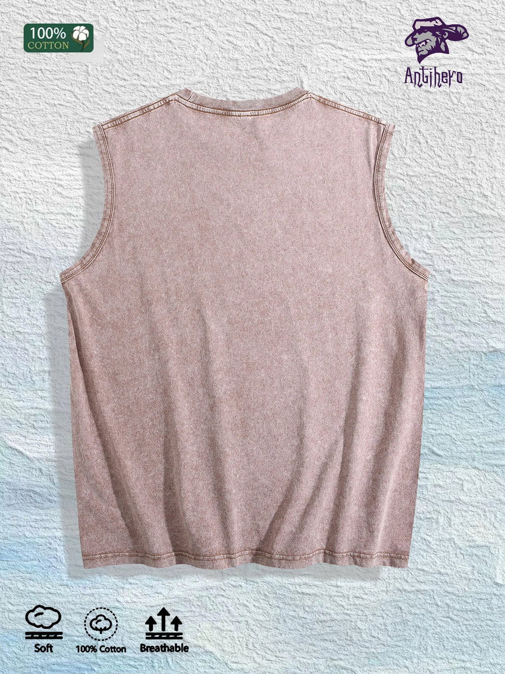 FEELING DOPE Bunny Graphic Washed Vest US Warehouse 3 Colors Cotton Tank