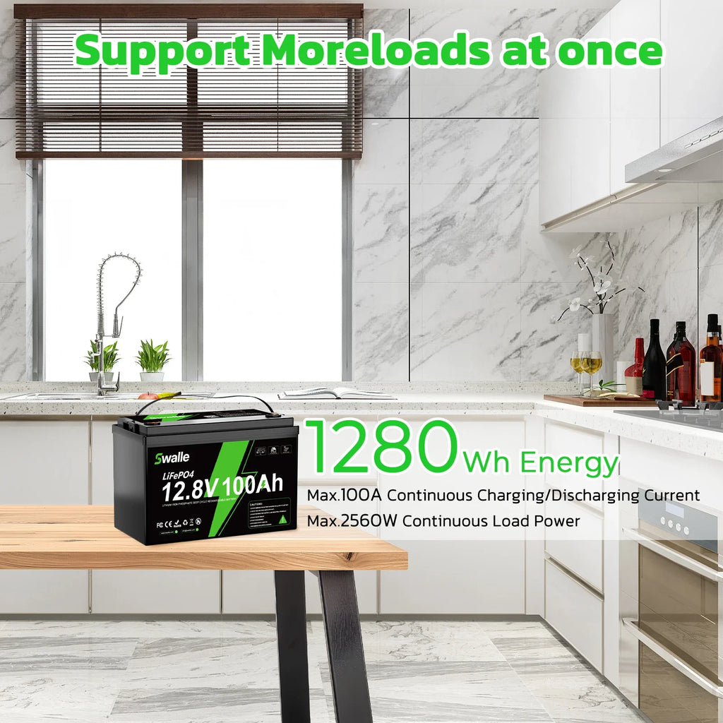 Lifepo4 Battery 12V 100Ah 200Ah 300Ah 100 300 200Ah Deep Cycle 12.8V Solar 24V 12V Lithium Ion Battery Pack With Bms