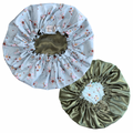 Blue Florals Satin Lined Bonnet