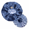 Patchy Blue Satin Lined Bonnet