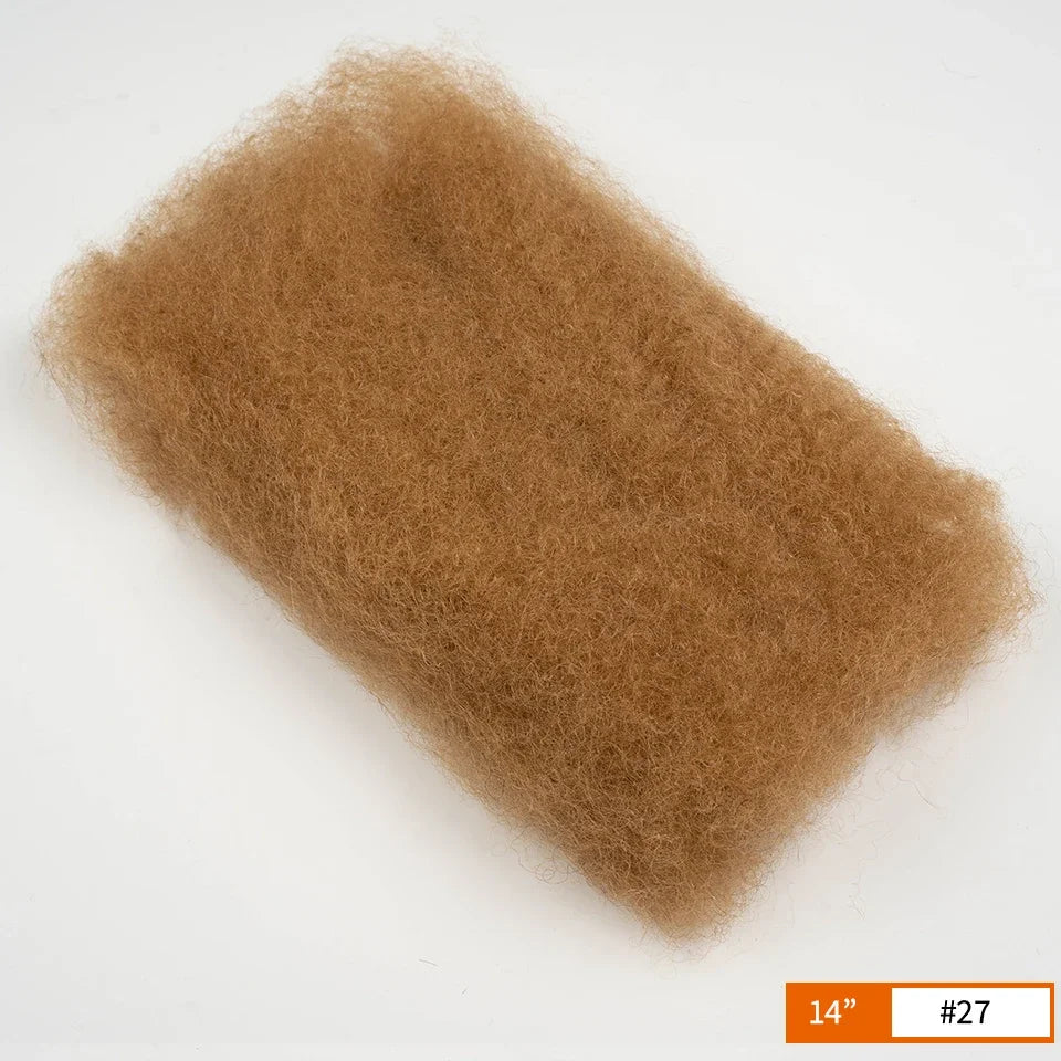 QVR Afro Kinky Curly Bulk Human Hair | No Attachment | Remy Hair | Natural Color | Dreadlock & Braiding Hair
