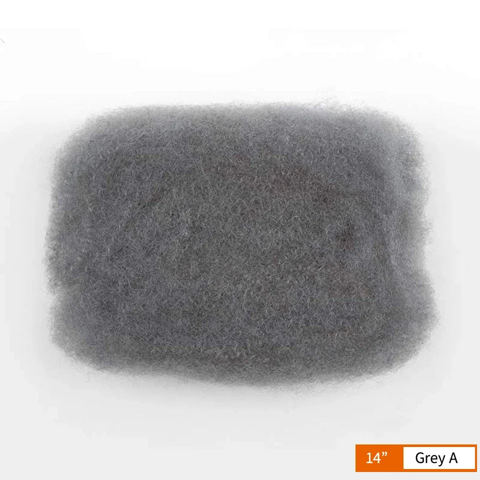 QVR Afro Kinky Curly Bulk Human Hair | No Attachment | Remy Hair | Natural Color | Dreadlock & Braiding Hair