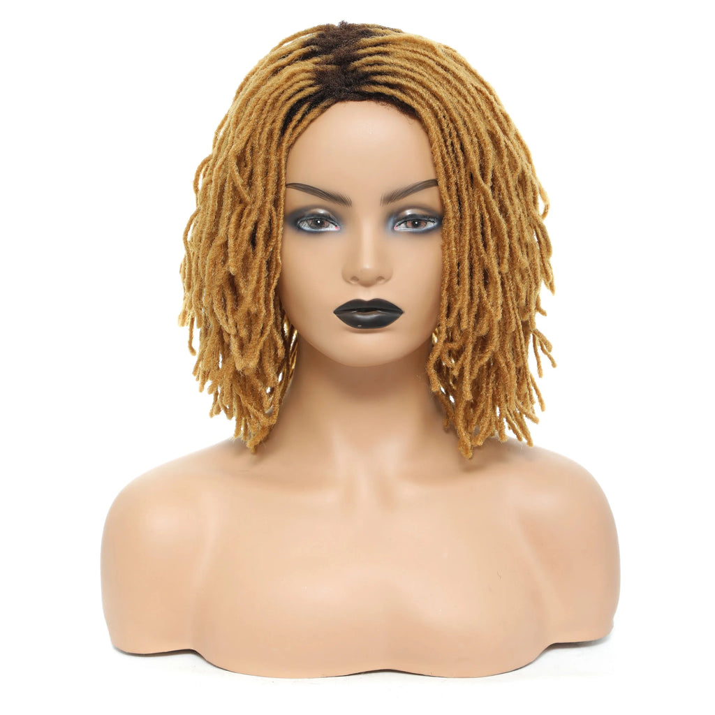 10" Ombre Dreadlock Wig | Sister Locs | Faux Locs Crochet Braids | Synthetic Twist Hair