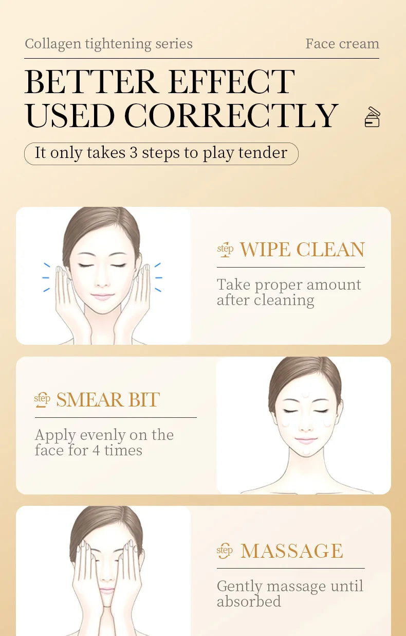 SADOER Collagen Firming Face Cream sknicare Moisturizing Hydrating Face Creams Faical Cream Beauty Face Skin Care Products