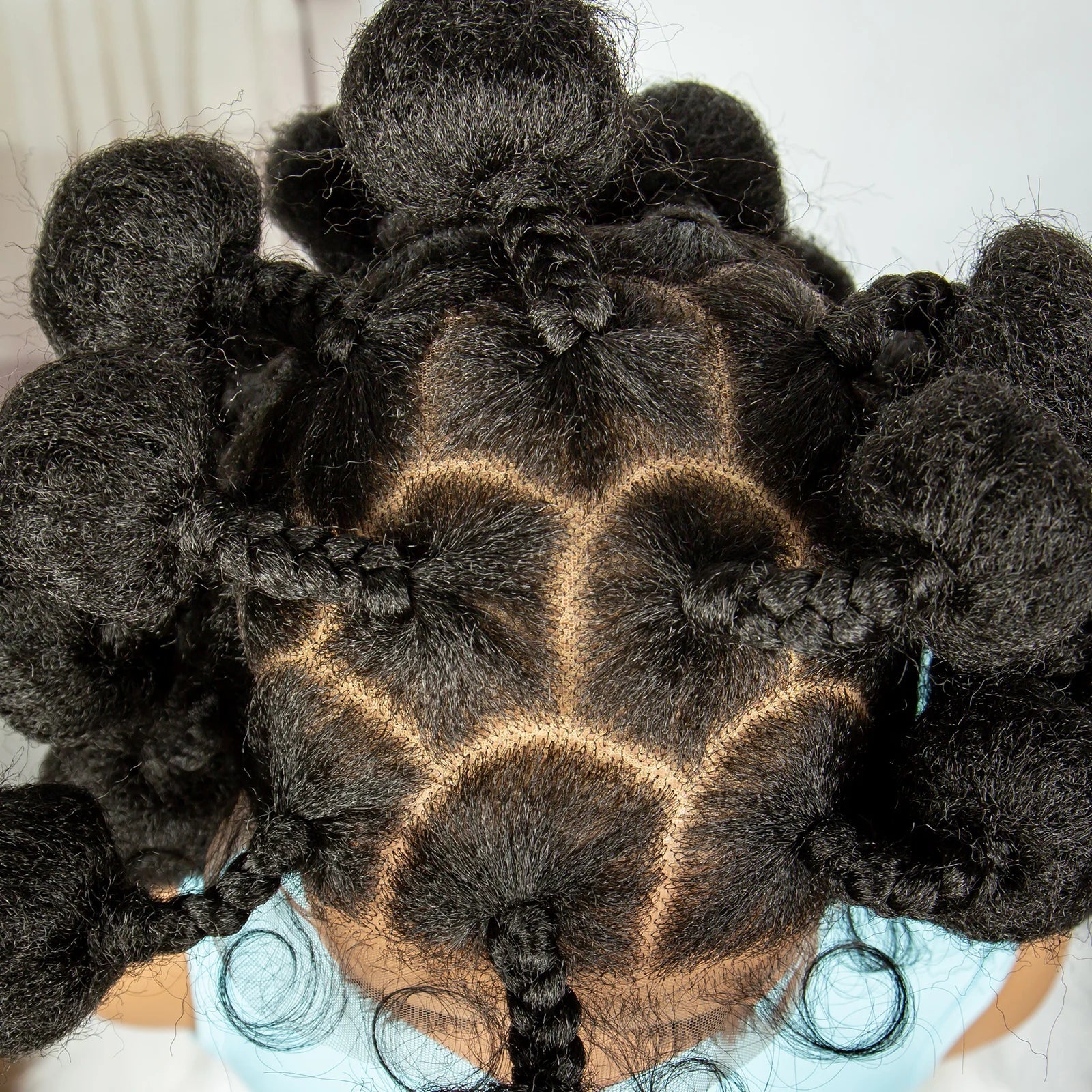 Handmade Bantu Knotless Braids Full Lace Wig | Short Synthetic Braided Wig with Baby Hair for Black Women