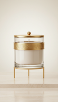Luxury Glass Candle with Gold Detailing