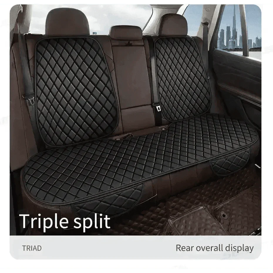 Black Quilted Leather Car Seat Covers