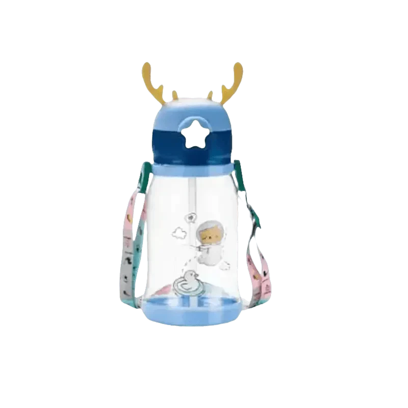 Blue Dinosaur Antler Kids Water Sippy Cup for Kids Creative Cartoon