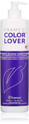 Framesi Color Lover Dynamic Blonde Conditioner, Purple Sulfate-Free Conditioner for Color Treated Hair, 16.9 oz