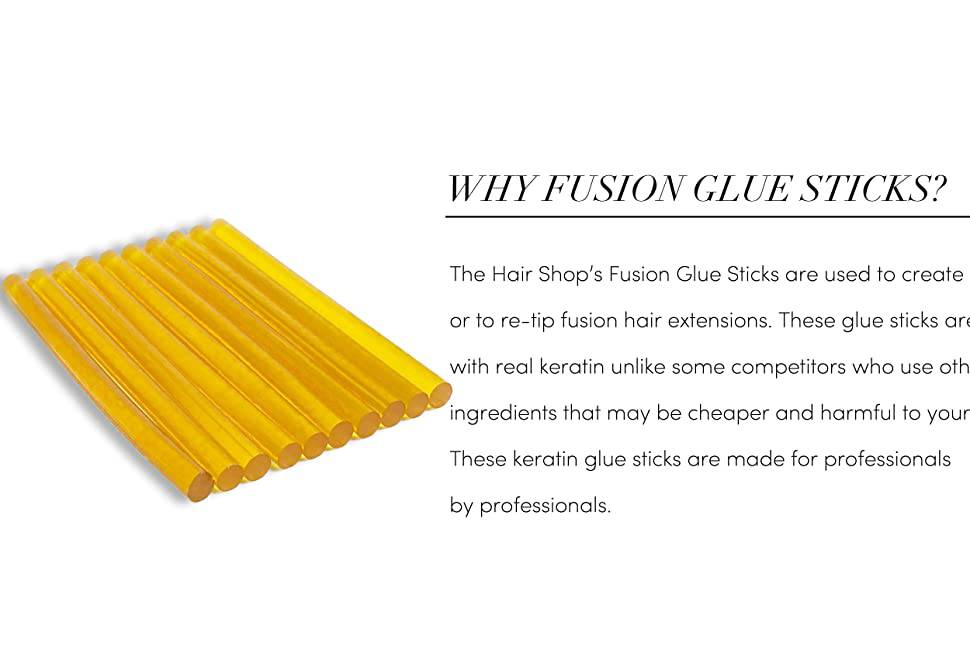 Fusion Hair Extensions Glue Sticks, 12 Pack