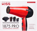KISS Red Tourmaline Ceramic Hair Dryer with 4 Styling Attachments