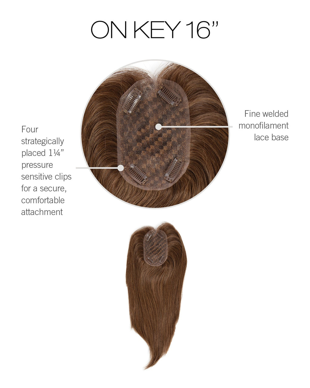 On Key 16" Hair Topper