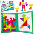 Wooden Blocks Magnetic Puzzle Game Montessori Toy Colorful 3D Brain Teaser
