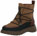 Lucky Brand Caelia Weather Ankle Boot Dark Natural Size 6.5