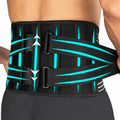 Back Brace Lower Back Pain Relief Breathable Stabilizing Belt Black L/XL
