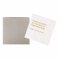 VOWFOO Funny Quote Cocktail Napkins 100pcs 4.5x4.5in 2-ply White