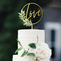 Party to Be Love Wedding Cake Topper Gold Acrylic Love 01 Design 02