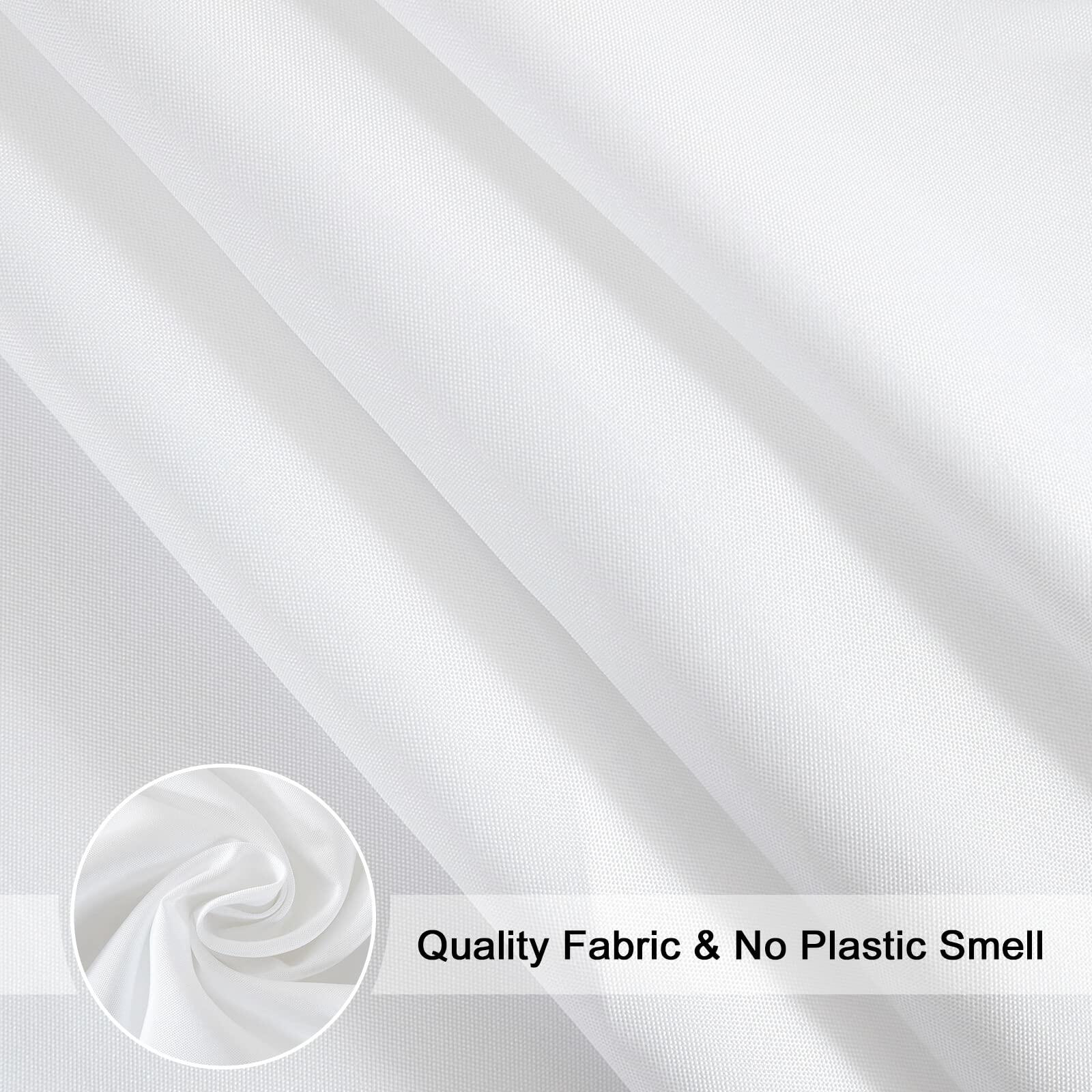 EurCross Fabric Shower Curtain Liner 72x84 White Water-Repellent Polyester