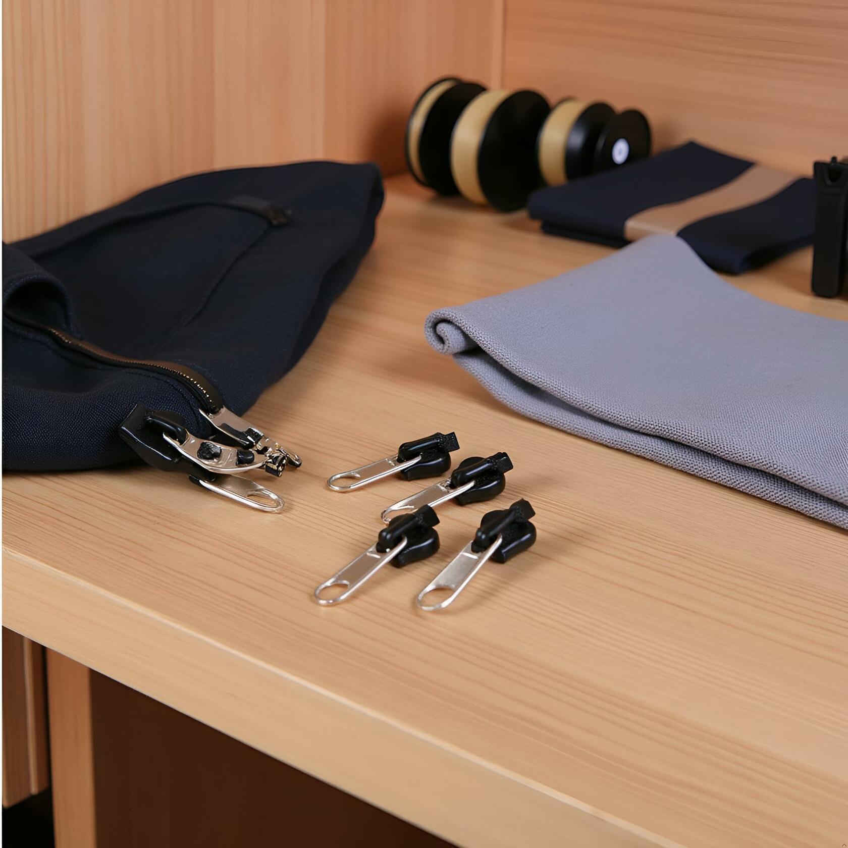 YuanHolumid 6Pcs Black Universal Instant Fix Zipper Repair Kit Replacement