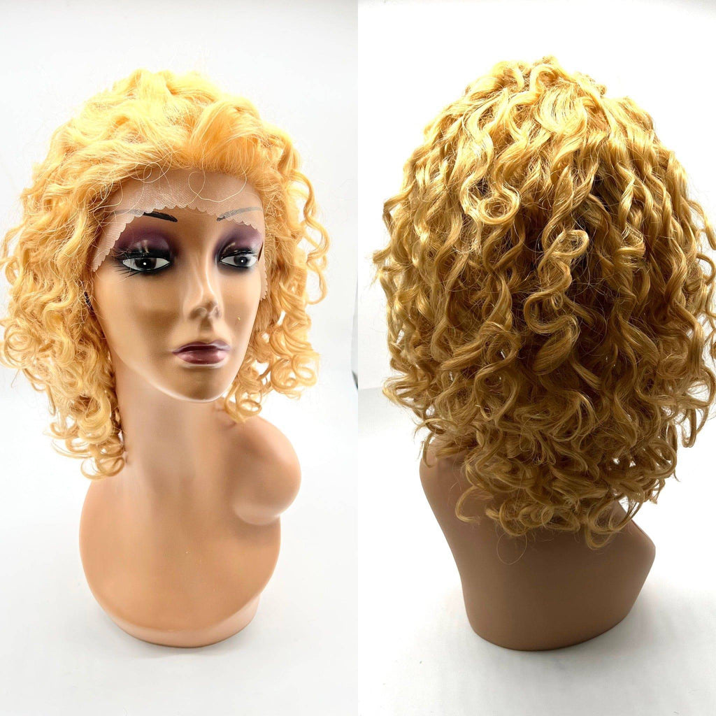 VIP Remy Human Hair Lace Front Wig '500', Curly, 15"