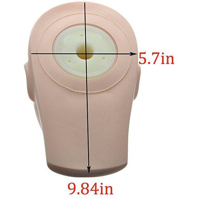 Rubber Practice Mannequin Head for Eyelashes, Makeup & Massage