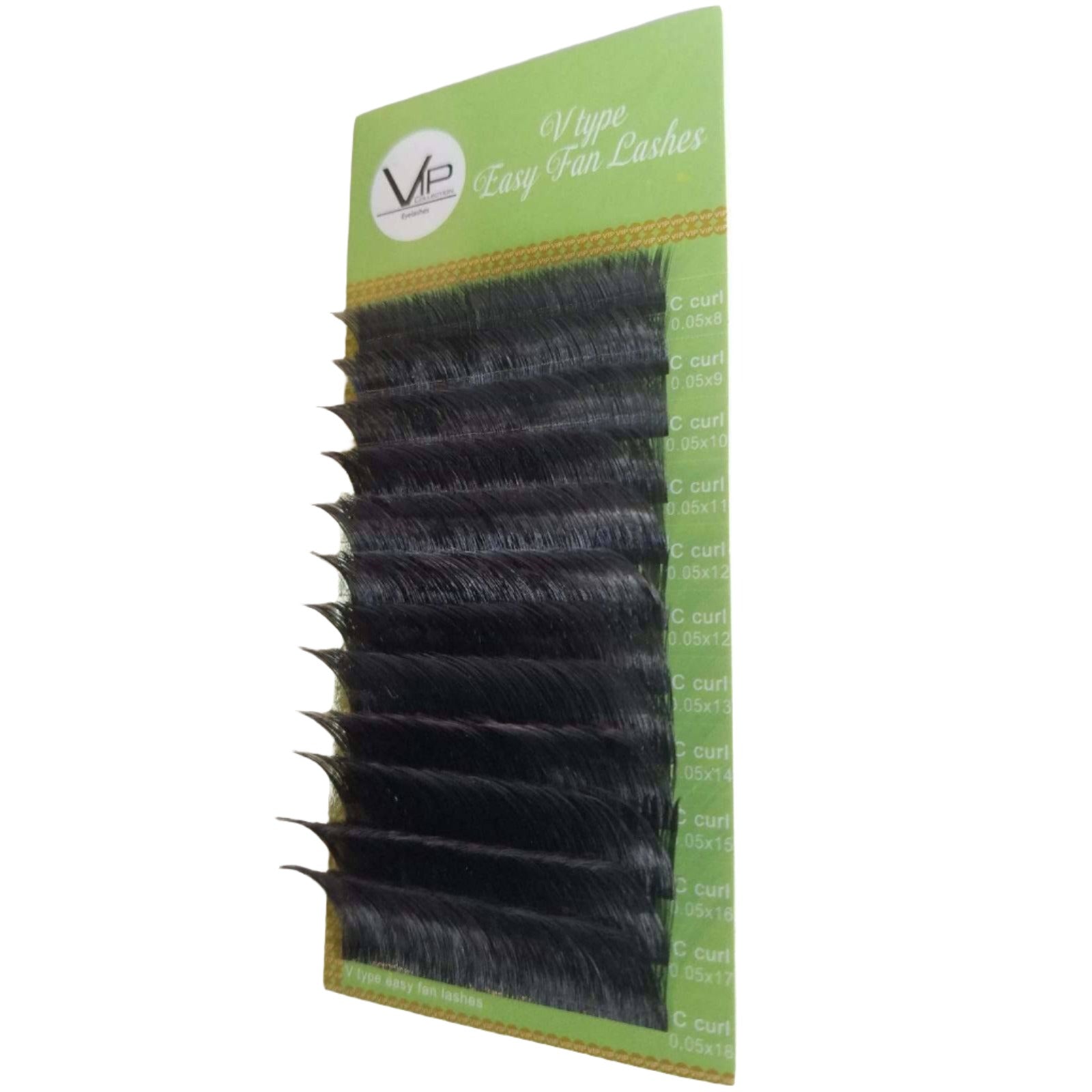 VIP V Type Easy Fan Lashes, 0.5 C Curl, 12 Lines