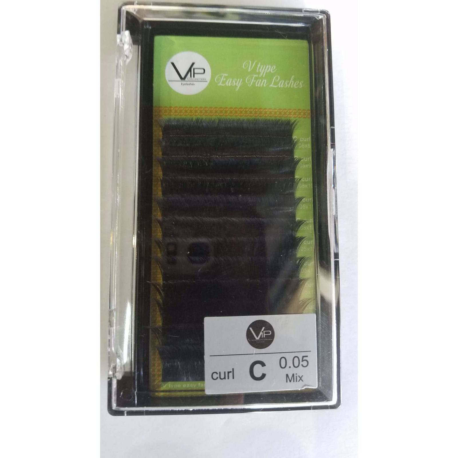 VIP V Type Easy Fan Lashes, 0.5 C Curl, 12 Lines
